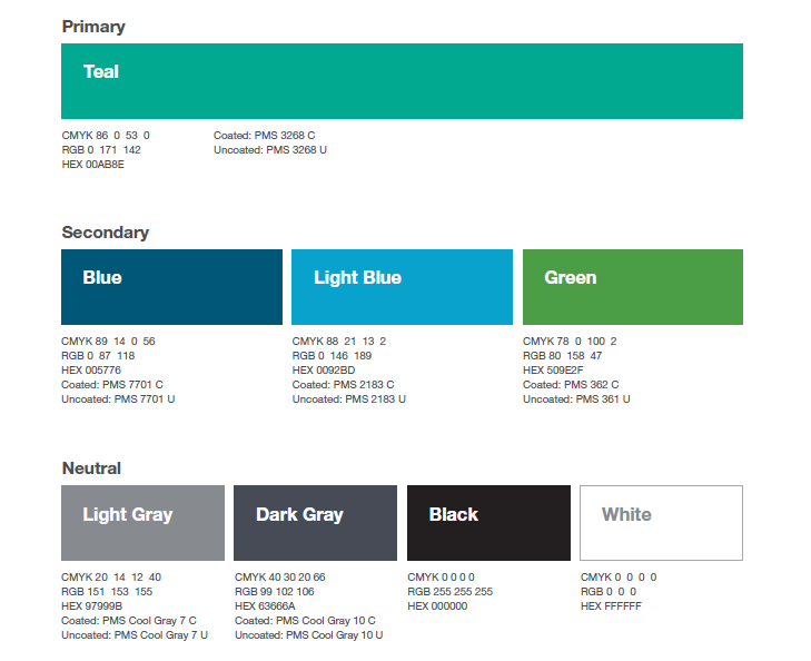 SCC brand colors